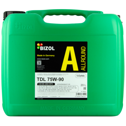 Синтетическое трансмиссионное масло Allround Gear Oil TDL 75W-90 - 20 л Синтетическое трансмиссионное масло Allround Gear Oil TDL 75W-90 - 20 л